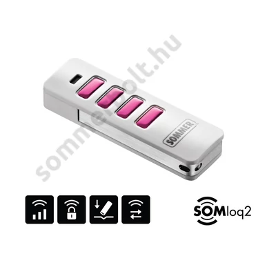 Sommer Pearl távirányító - fehér, pink gombokkal
